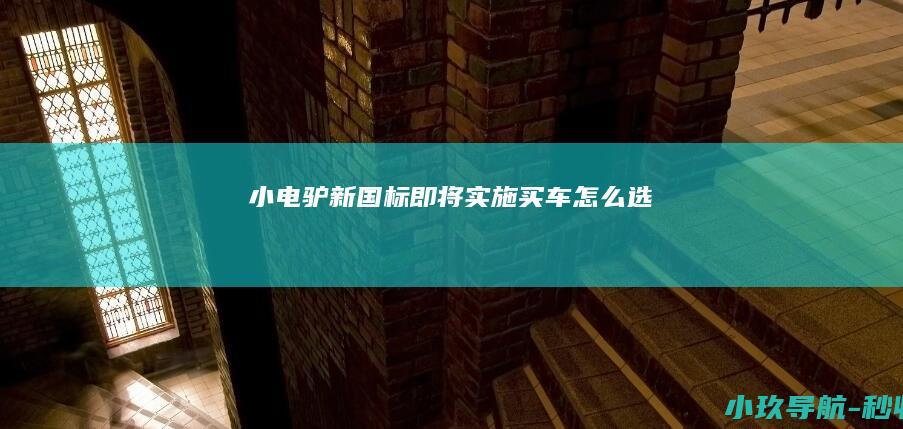 小电驴 新国标即将实施 买车怎么选