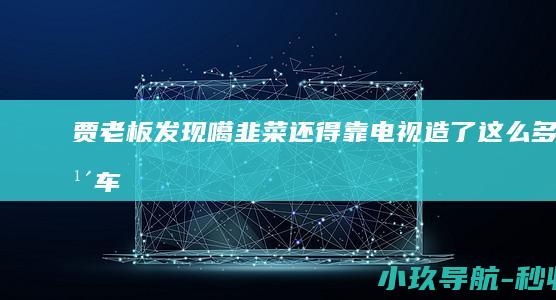 贾老板发现噶韭菜还得靠电视 造了这么多年车