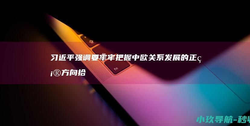 习近平强调 要牢牢把握中欧关系发展的正确方向 拾光纪·10余年前便以桥为喻