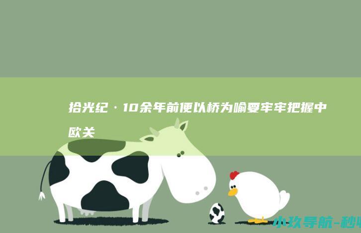 拾光纪·10余年前便以桥为喻 要牢牢把握中欧关系发展的正确方向 习近平强调