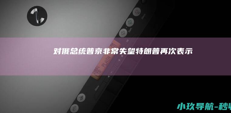 对俄总统普京非常失望 特朗普再次表示