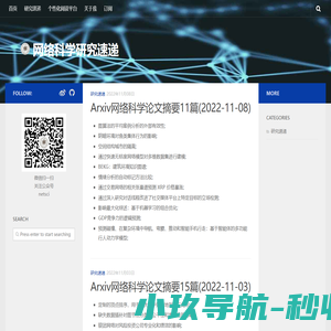 网络科学研究速递